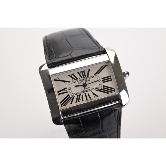 Cartier Tank Divan Large 2612 White Roman Dial 38mm Automatic SS Watch - Picture 8 of 8
